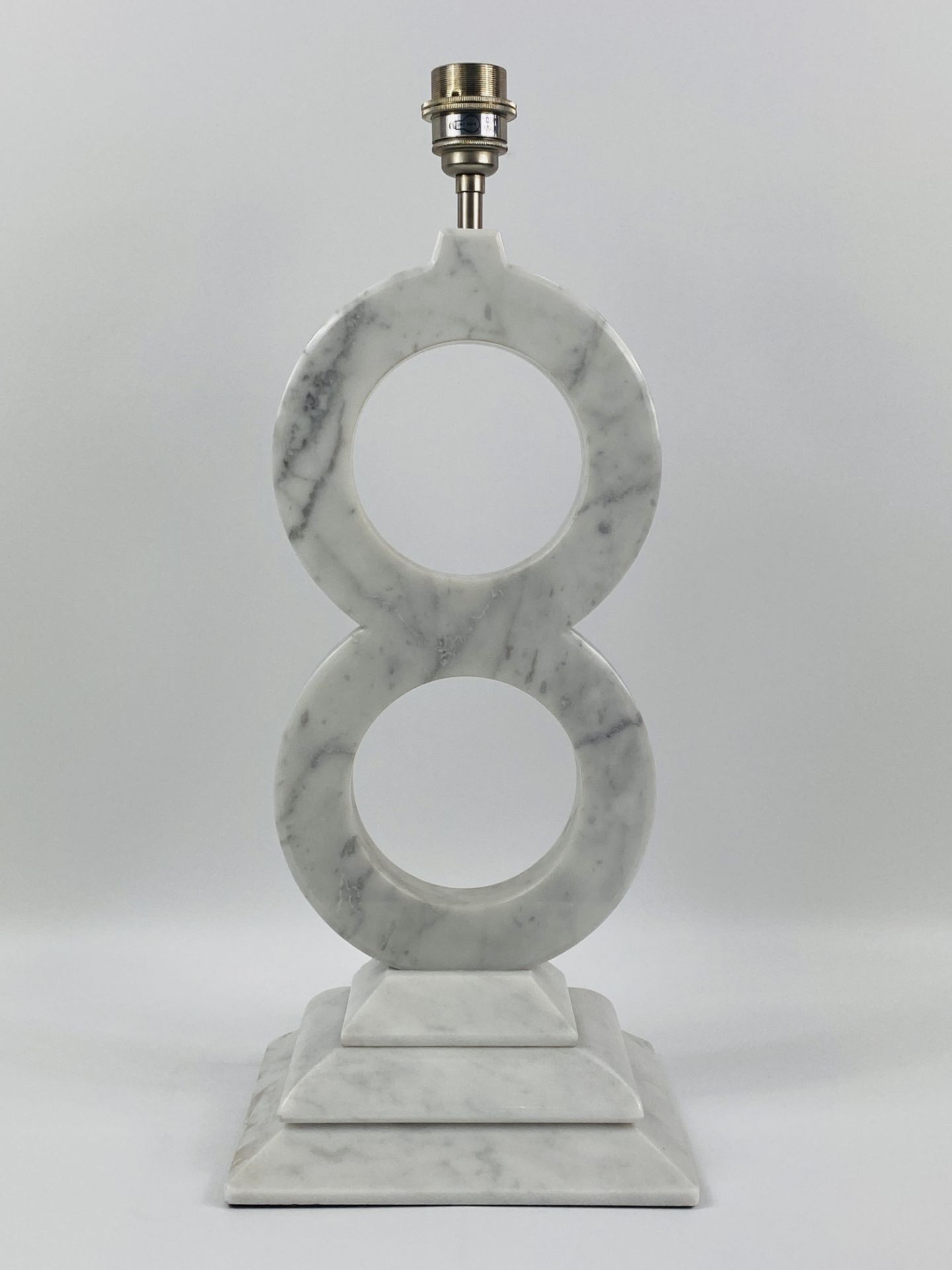 Composite marble table lamp - Image 2 of 6