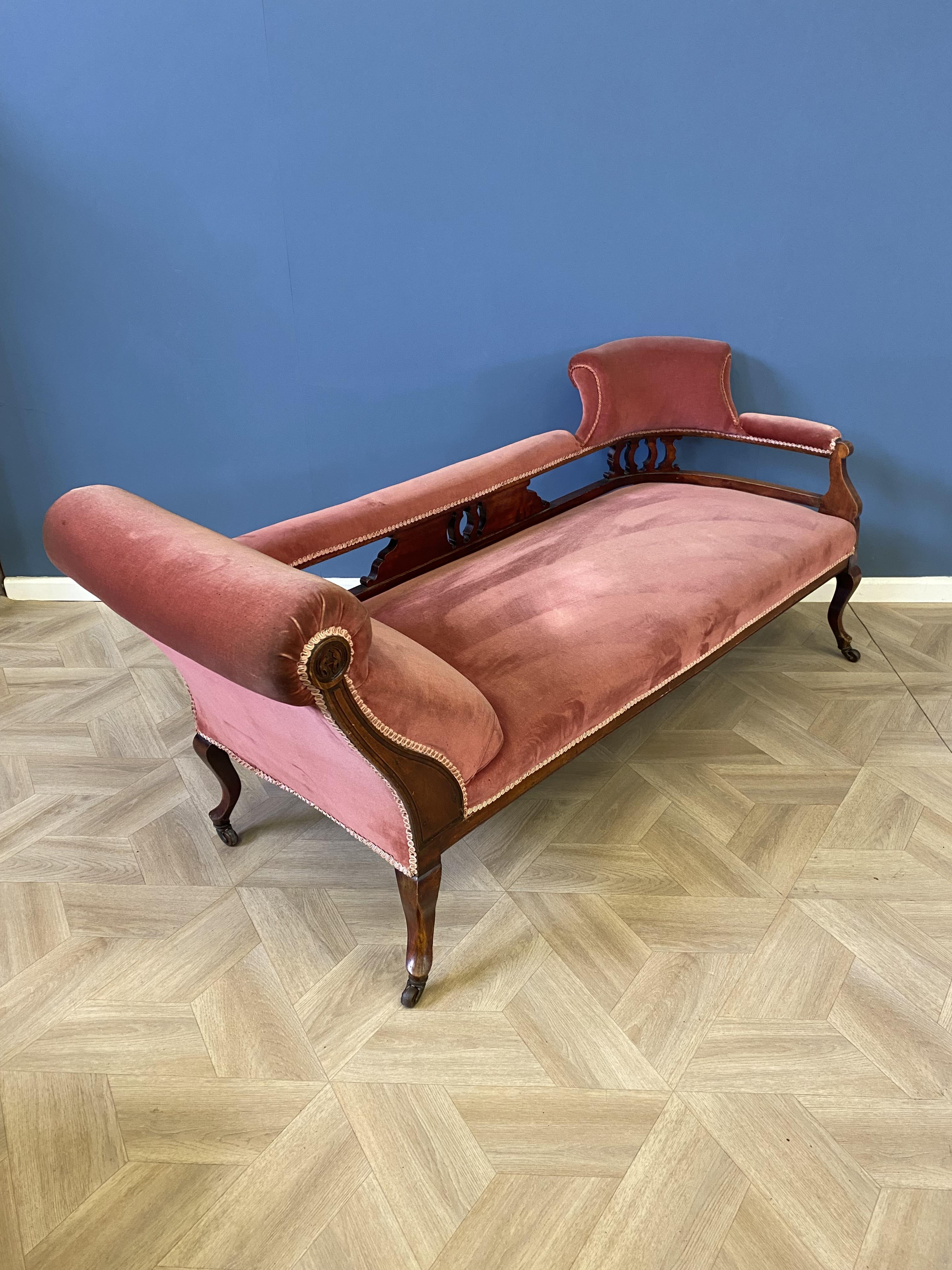Edwardian mahogany chaise longue - Image 6 of 6