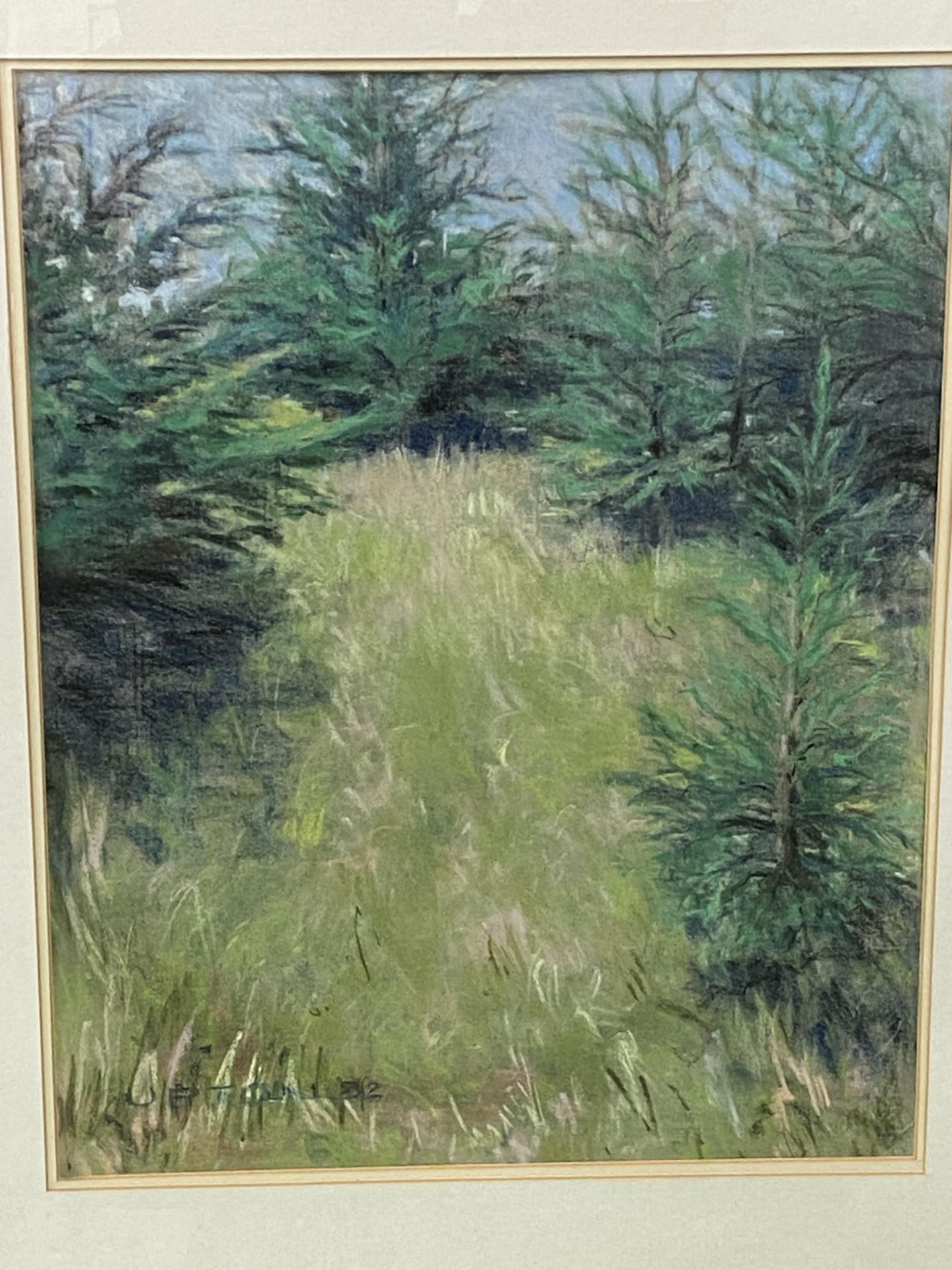 Framed and glazed pastel, signed Upton - Image 4 of 4