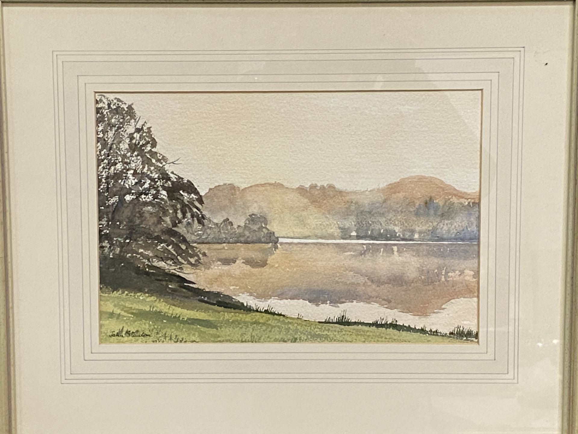 Framed and glazed watercolour signed John Stanton - Image 3 of 3