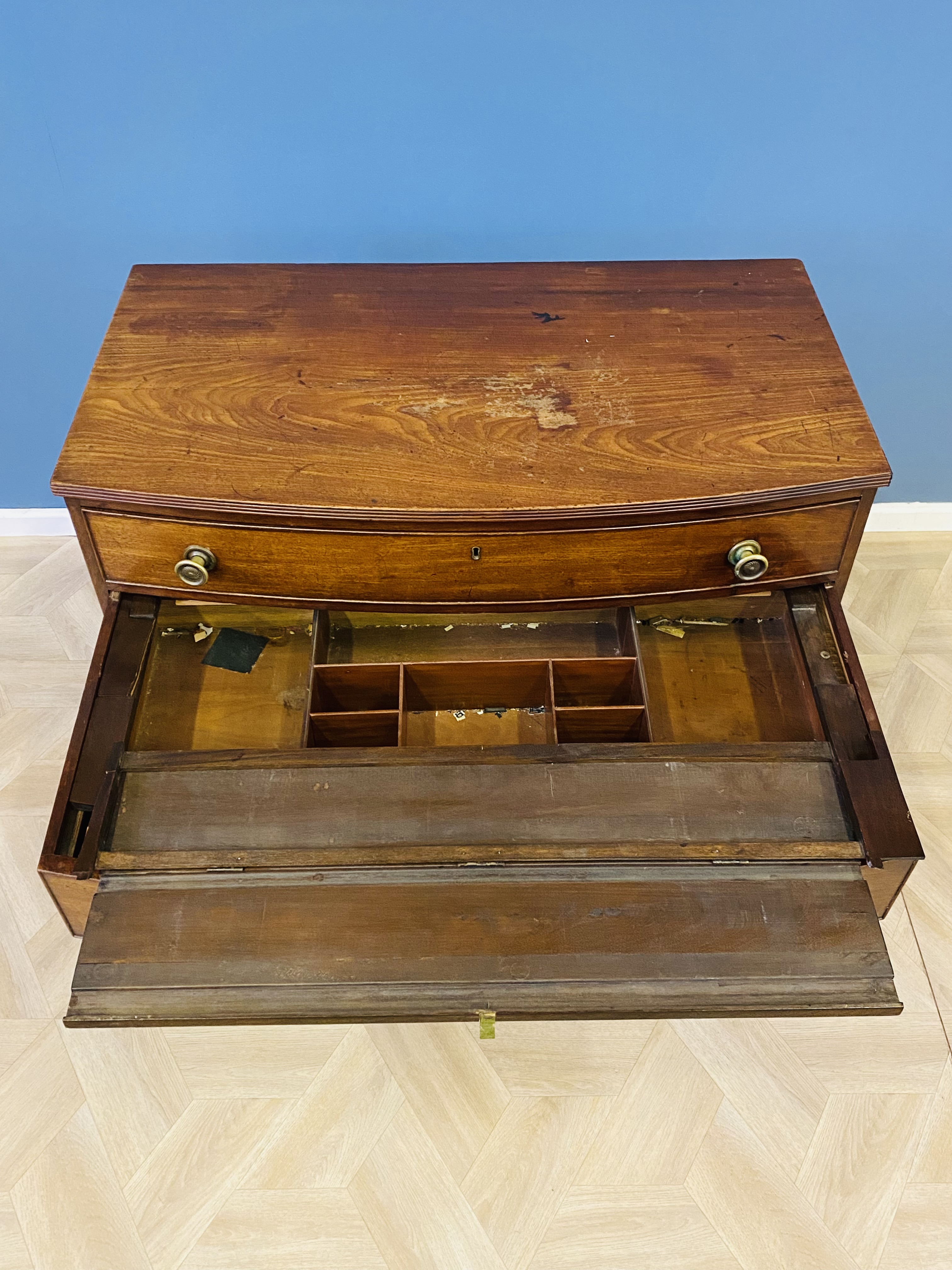 Regency mahogany chest of four drawers - Image 7 of 9