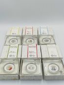 Six Royal Mint Beatrix Potter 50p silver proof coins
