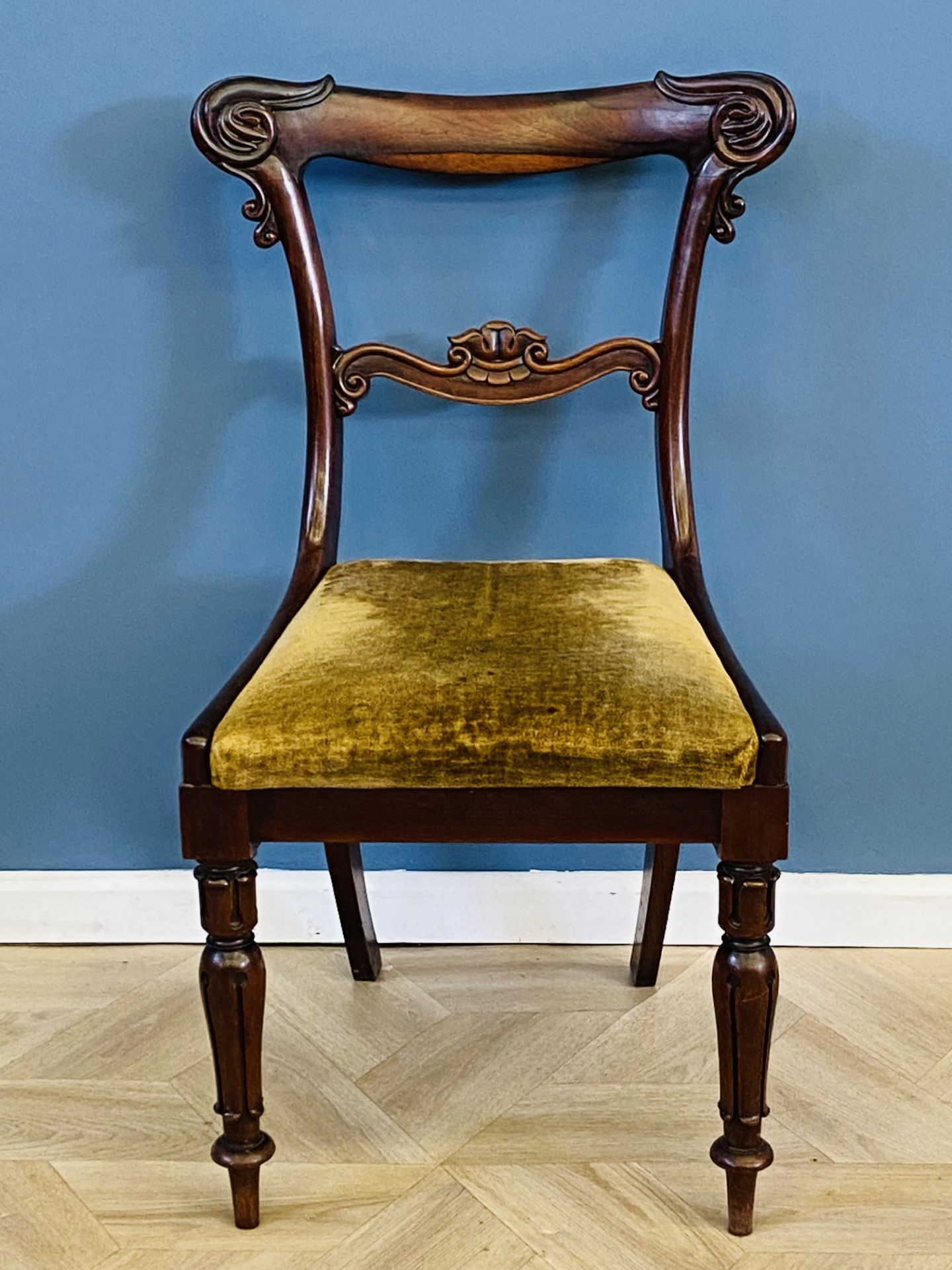Set of four William IV rosewood dining chairs - Image 8 of 8