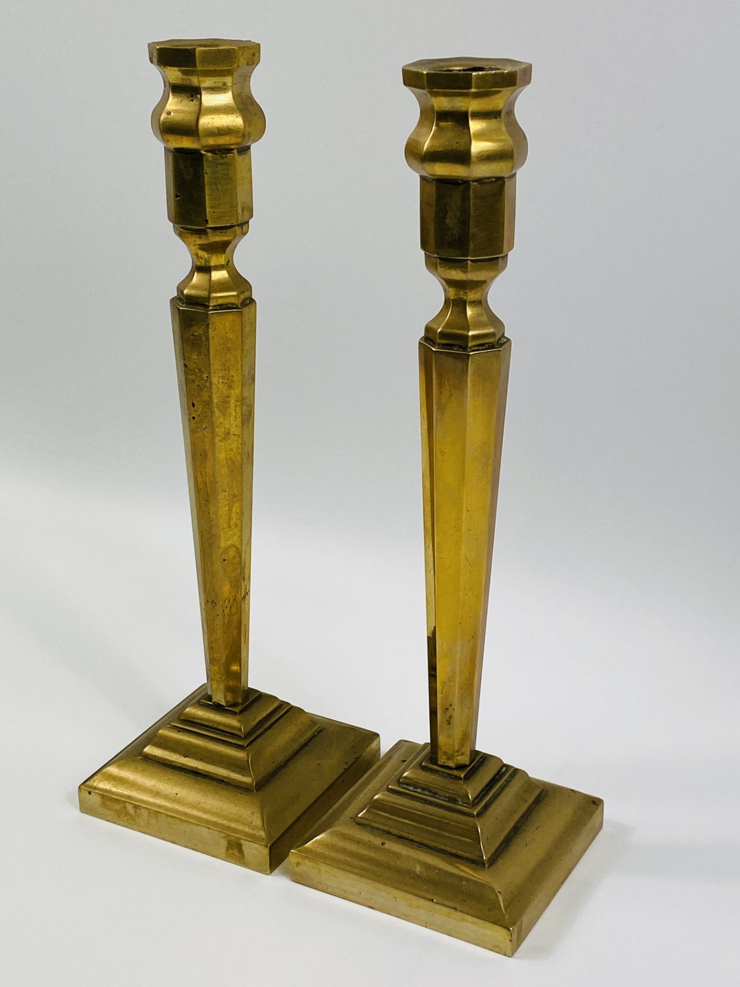 Pair of contemporary brass candlesticks - Image 2 of 3