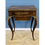 19th century rosewood with brass inlay ladies work table