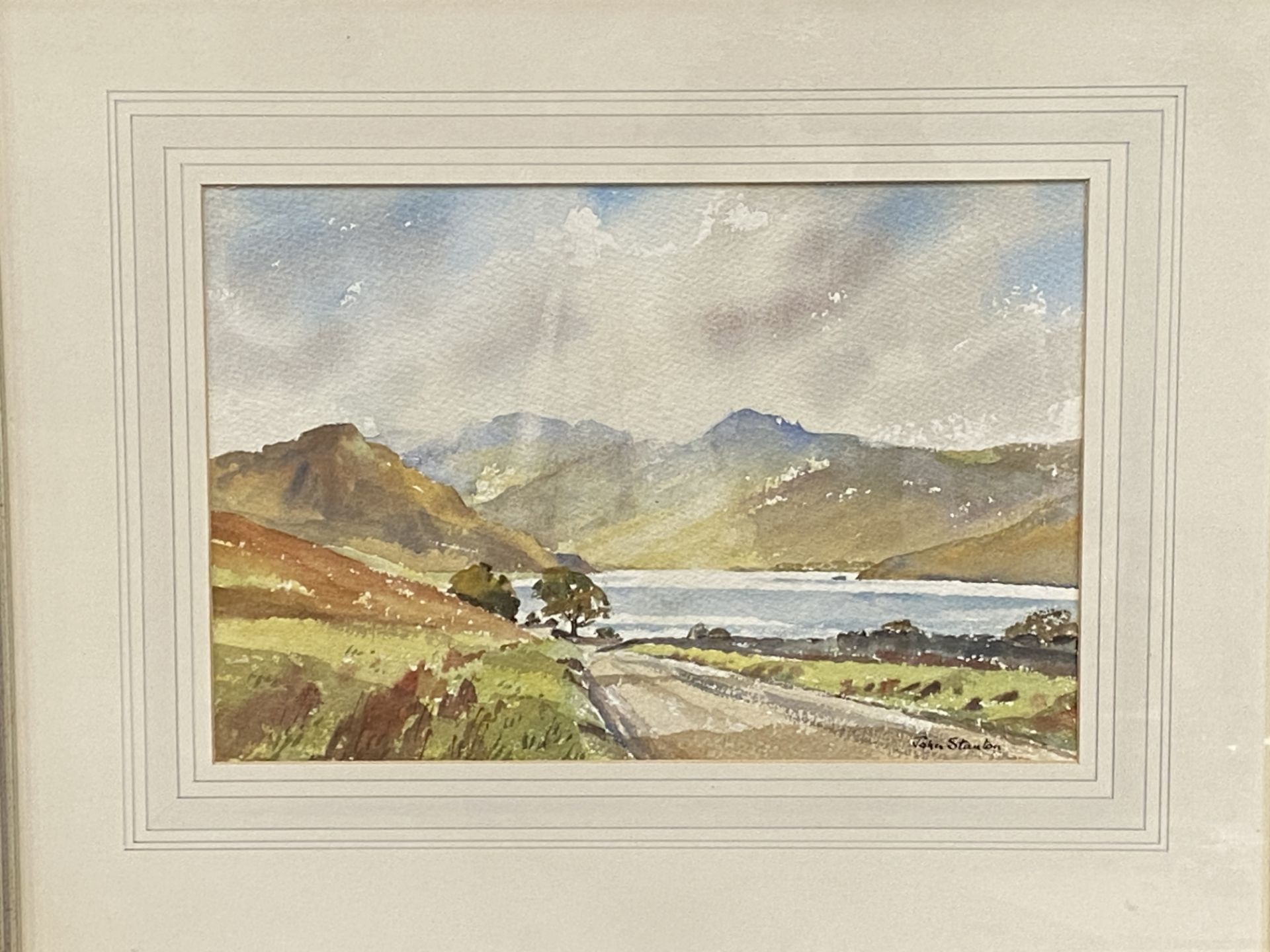 Framed and glazed watercolour signed John Stanton - Bild 2 aus 4