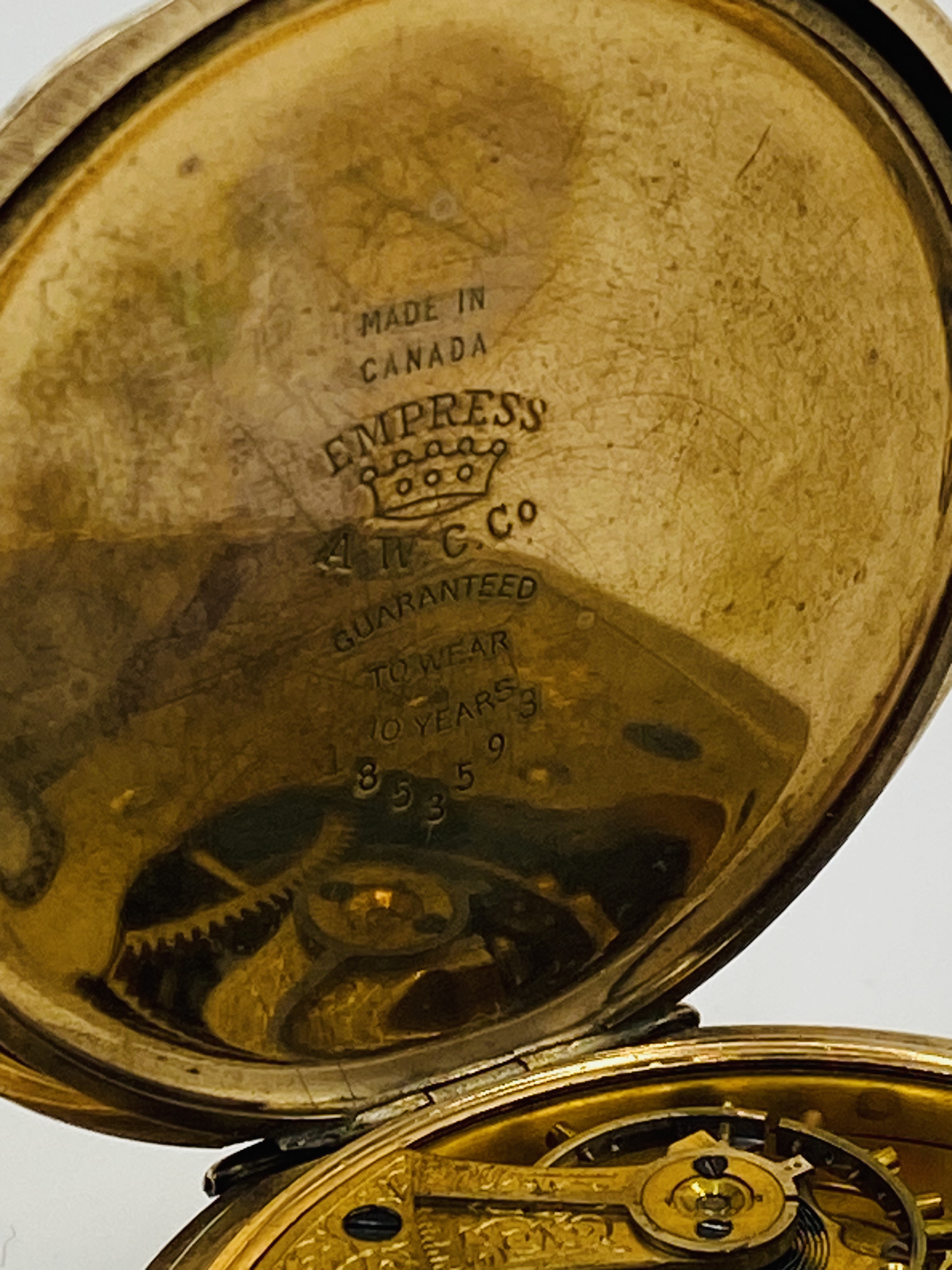Gold plated pocket watch - Image 4 of 6