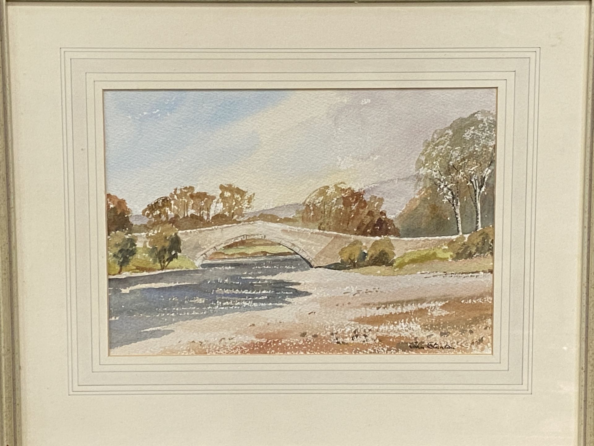 Framed and glazed watercolour signed John Stanton - Image 2 of 4