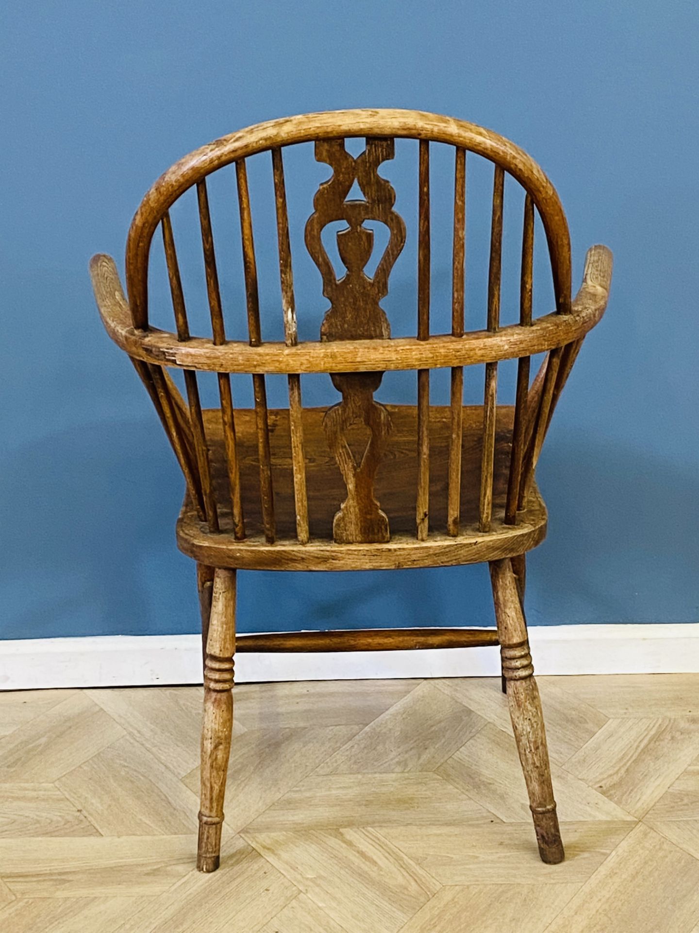 19th century elm country stick back elbow chair - Image 5 of 7