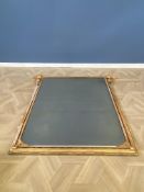 Victorian gilded rectangular overmantle mirror