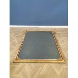 Victorian gilded rectangular overmantle mirror