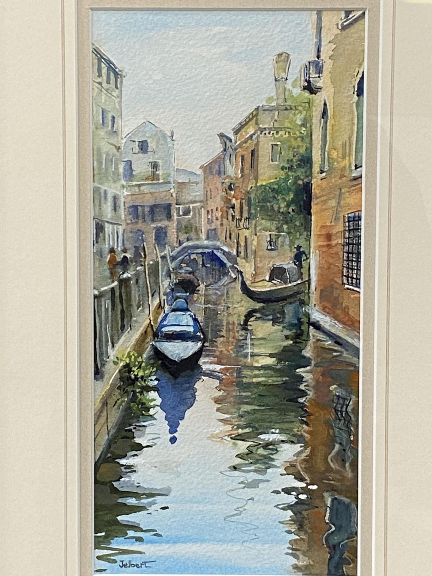 Framed and glazed watercolour "Venice Canal" by Wendy Jelbert - Image 2 of 3