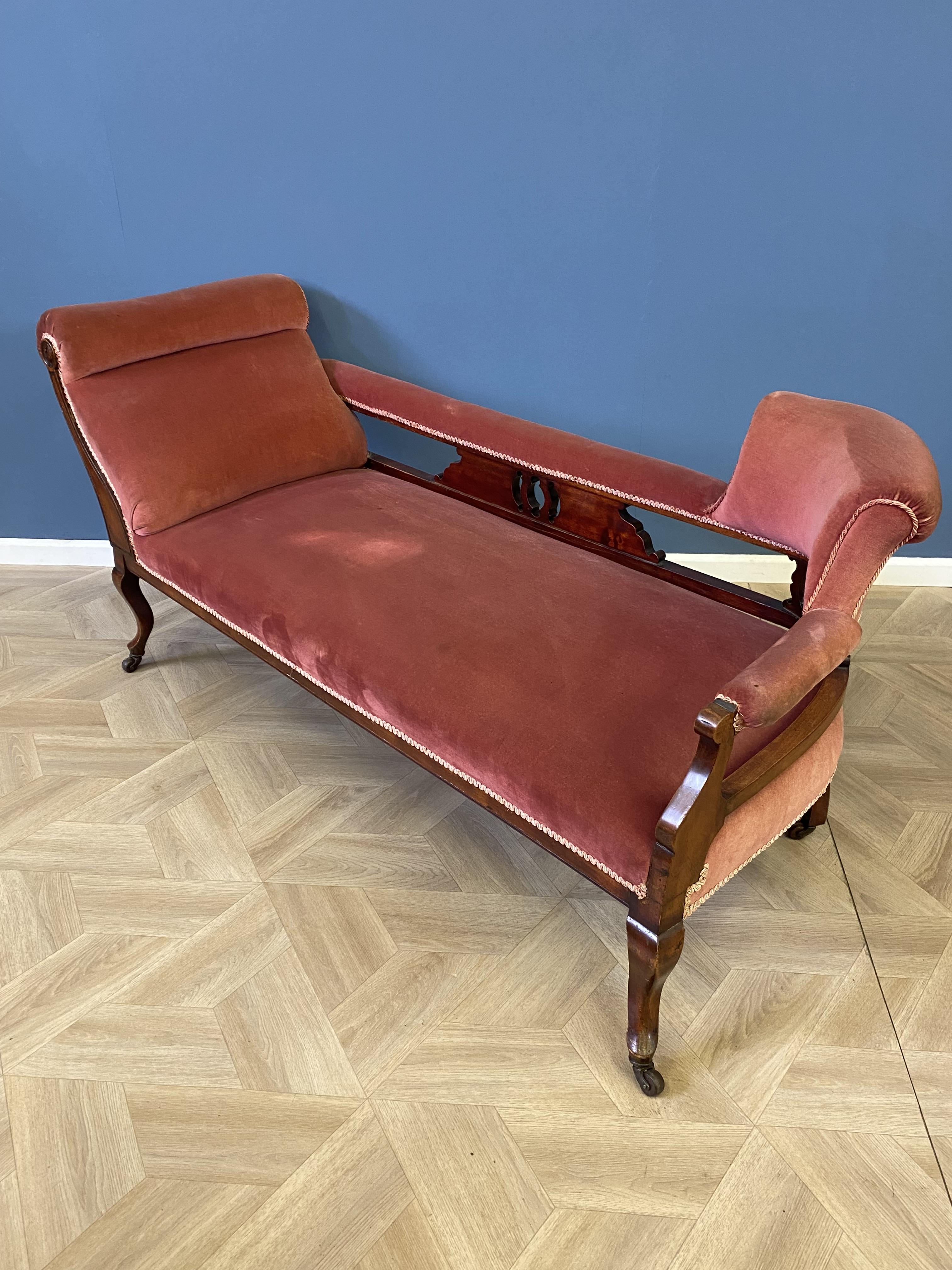 Edwardian mahogany chaise longue - Image 2 of 6