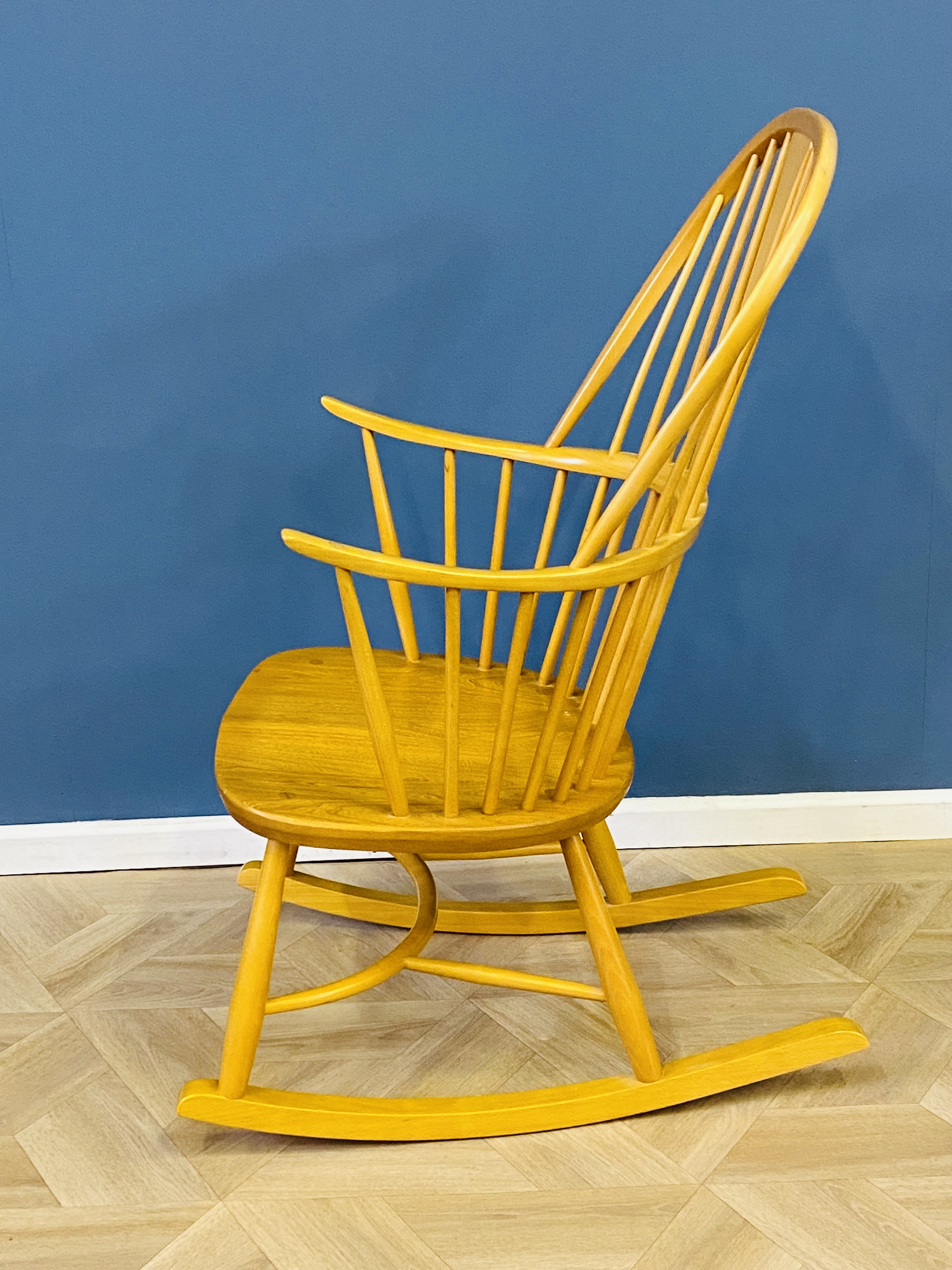 Ercol stick back rocking chair - Image 2 of 7