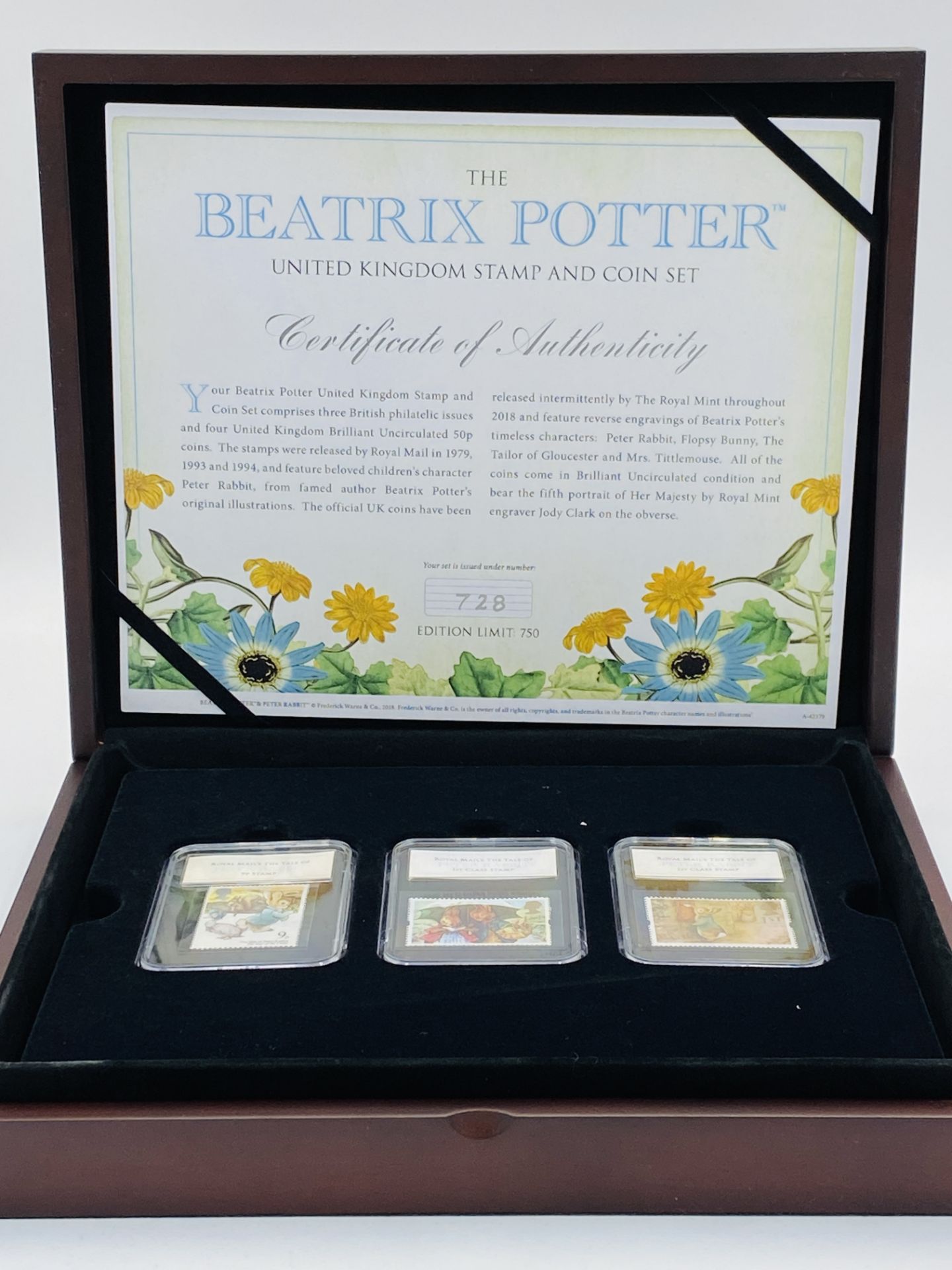 Two limited edition Beatrix Potter three stamp sets, in presentation boxes - Image 5 of 7