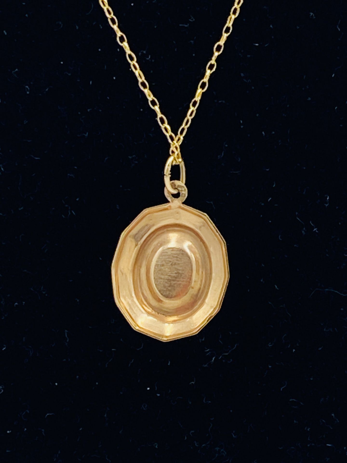 9ct gold necklace with turquoise stone pendant - Bild 4 aus 4
