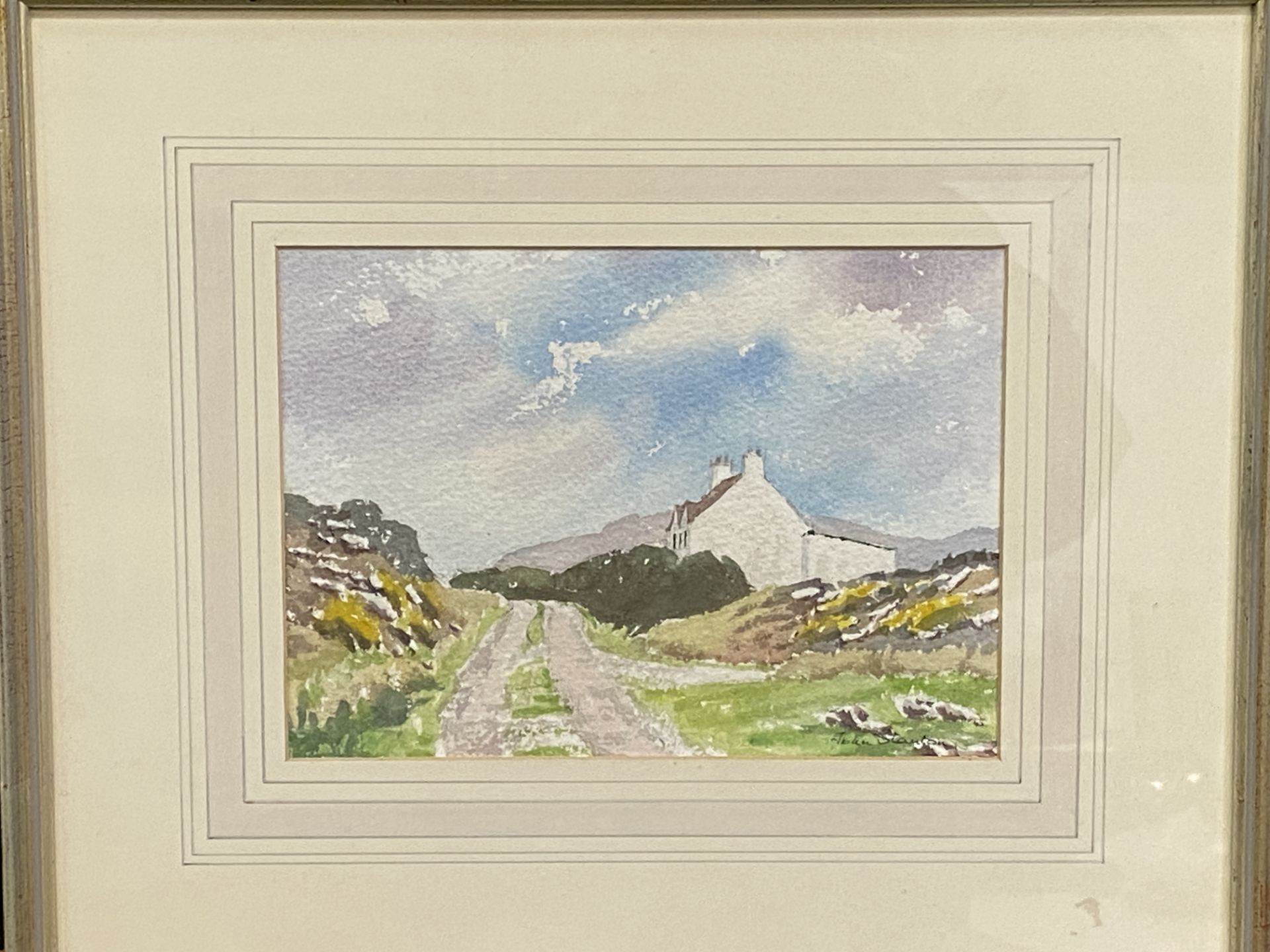 Framed and glazed watercolour signed John Stanton - Image 3 of 4