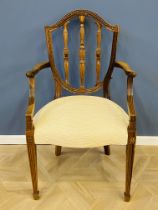 Edwardian mahogany elbow chair