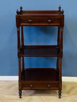 Victorian mahogany three tier whatnot