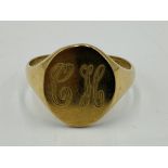 9ct gold signet ring