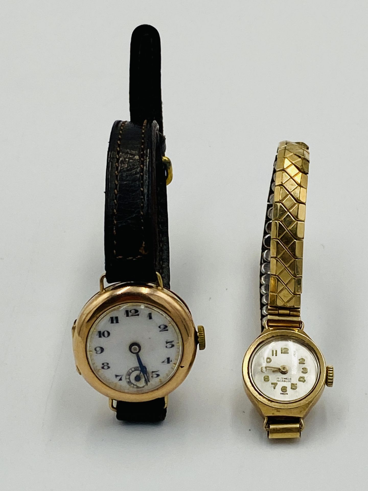 Two ladies wristwatches in 9ct gold cases - Image 6 of 7