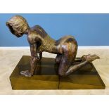 Limited edition bronze sculpture of a lady, no 2/8, signed Christian Maas,