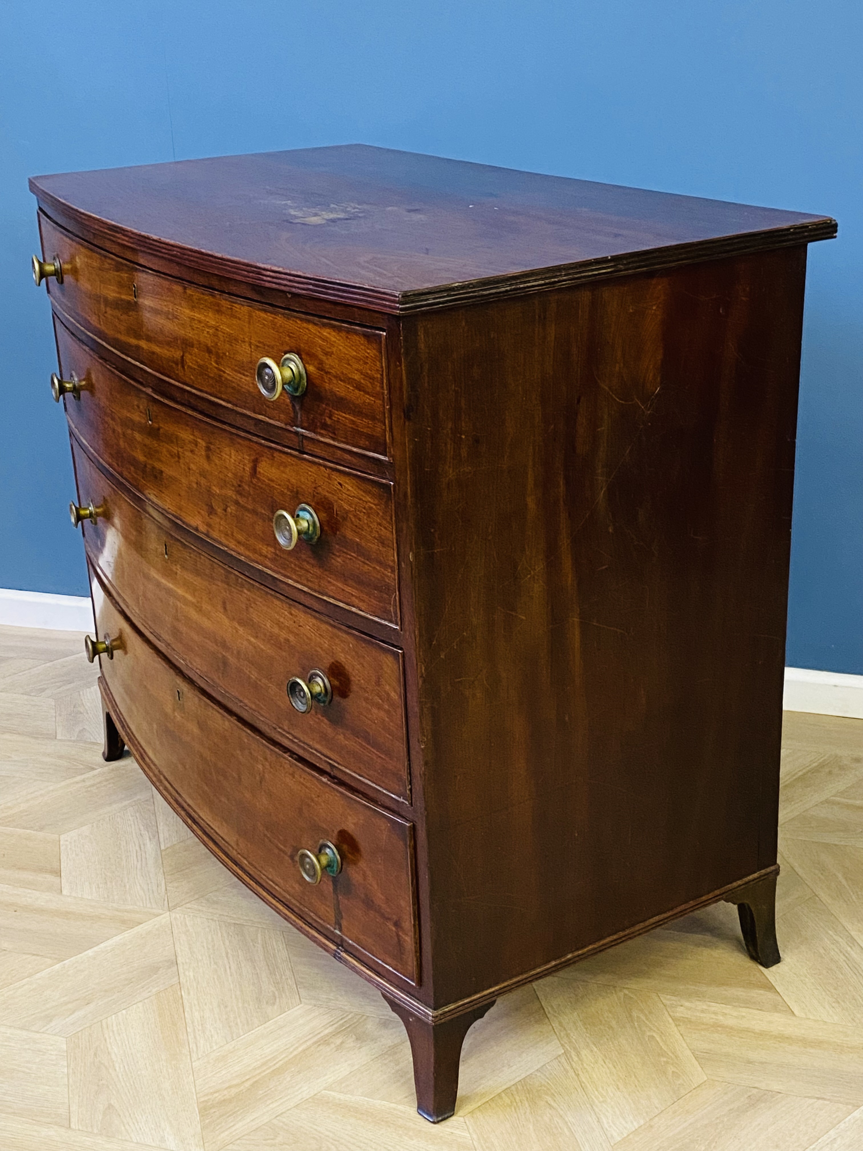 Regency mahogany chest of four drawers - Image 2 of 9
