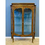 Late 19th century French kingwood and ormolu mounted two door vitrine