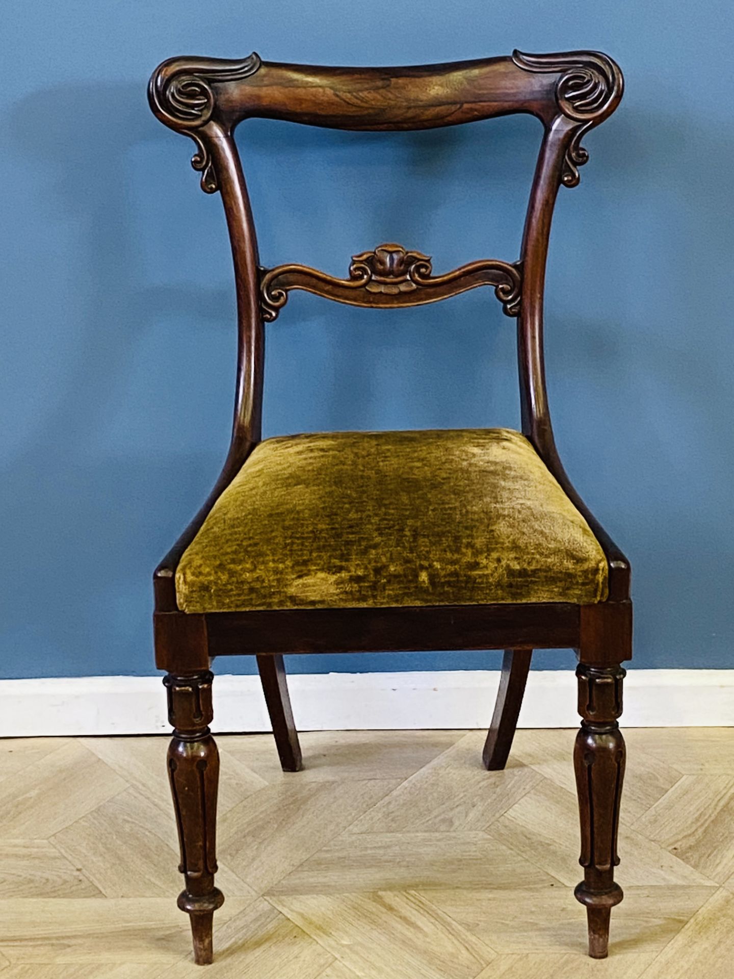 Set of four William IV rosewood dining chairs - Image 2 of 8