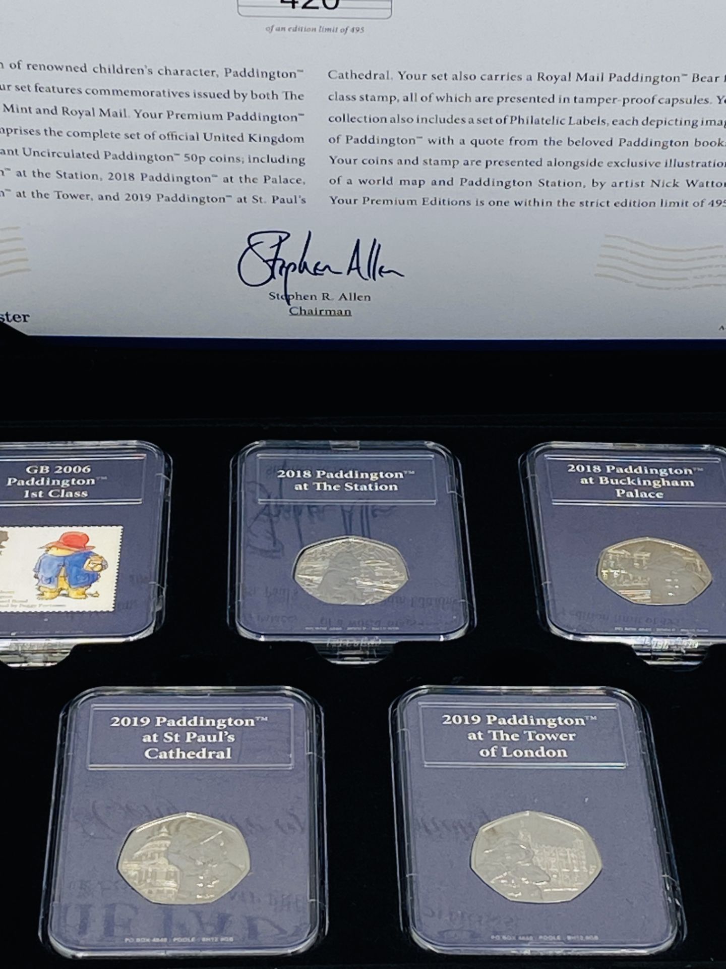 Westminster Limited Edition Paddington Coin and Stamp Capsule collection - Image 2 of 3