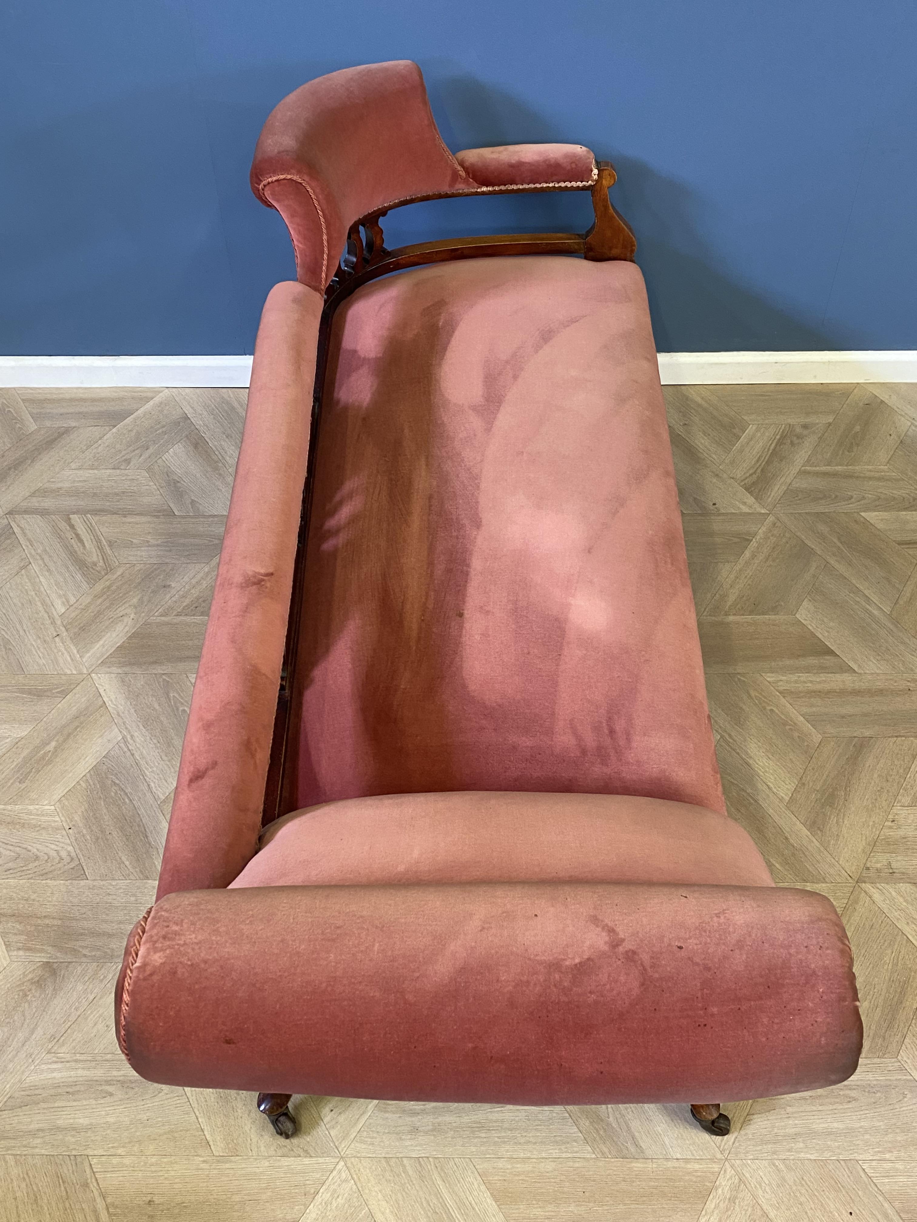 Edwardian mahogany chaise longue - Image 5 of 6