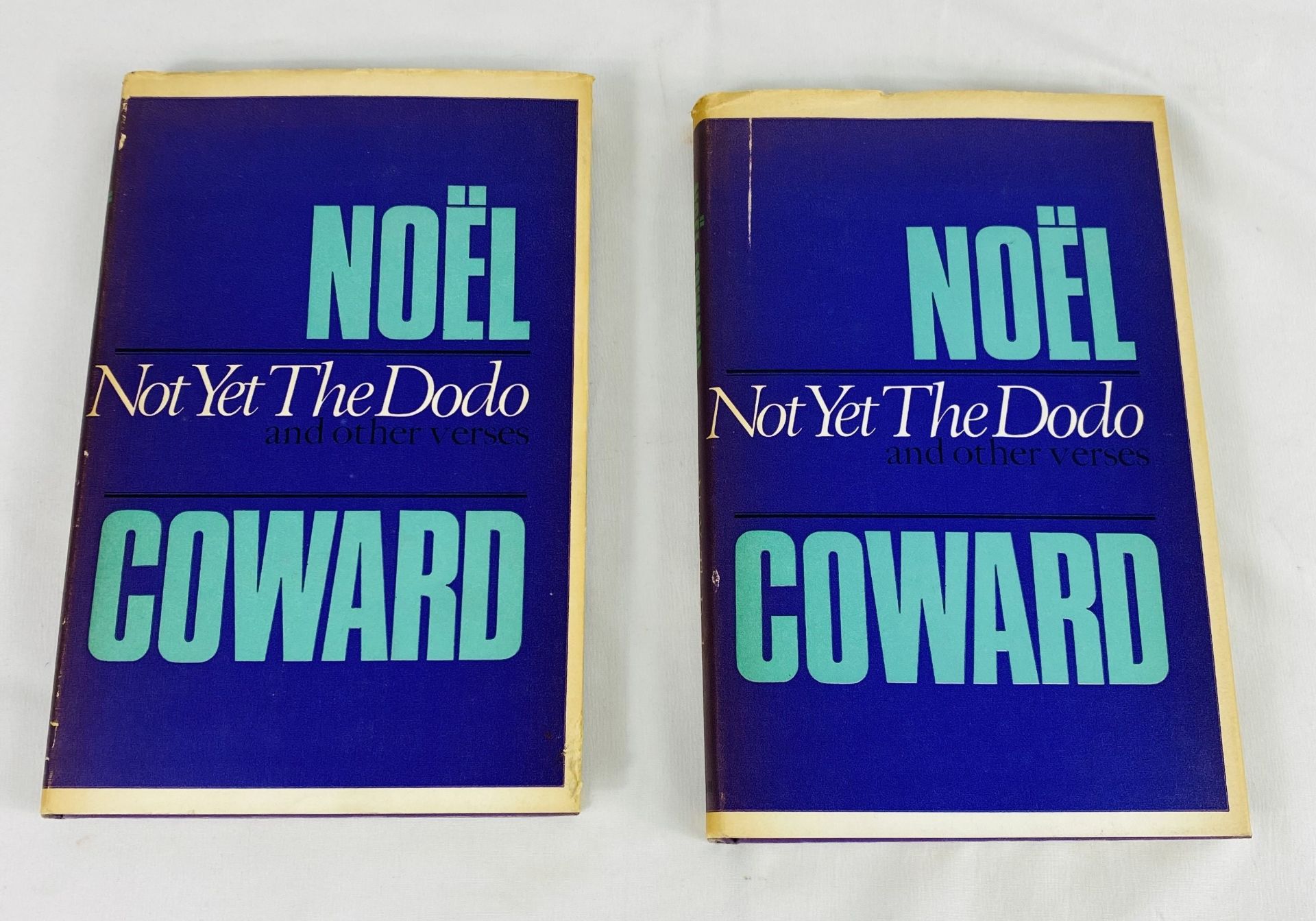 Noel Coward, two copies Not Yet the Dodo and other verses
