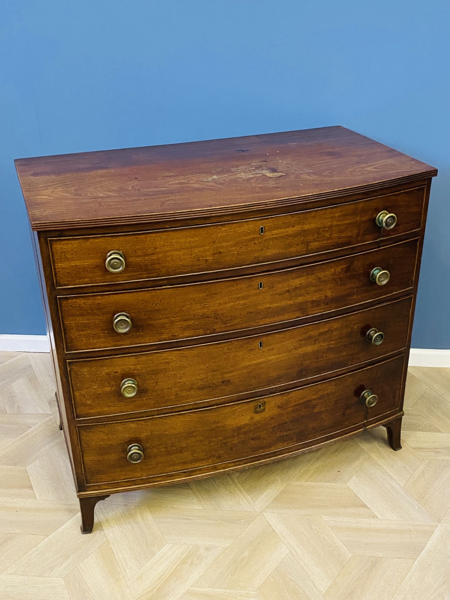 Regency mahogany chest of four drawers - Image 9 of 9