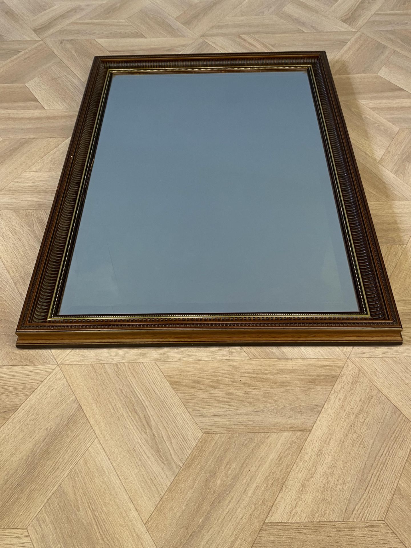Antique style walnut mirror - Image 2 of 6