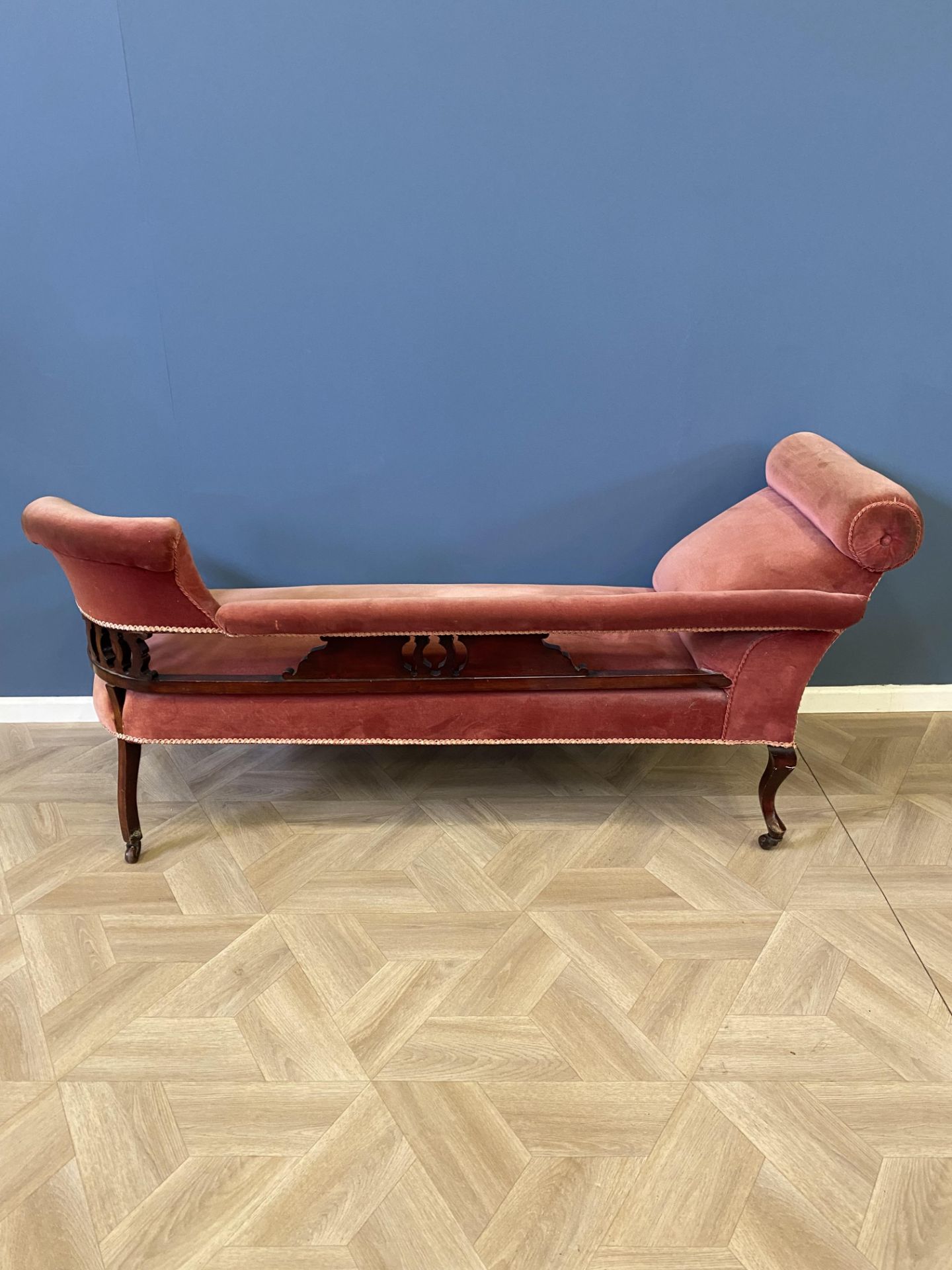 Edwardian mahogany chaise longue - Image 3 of 6
