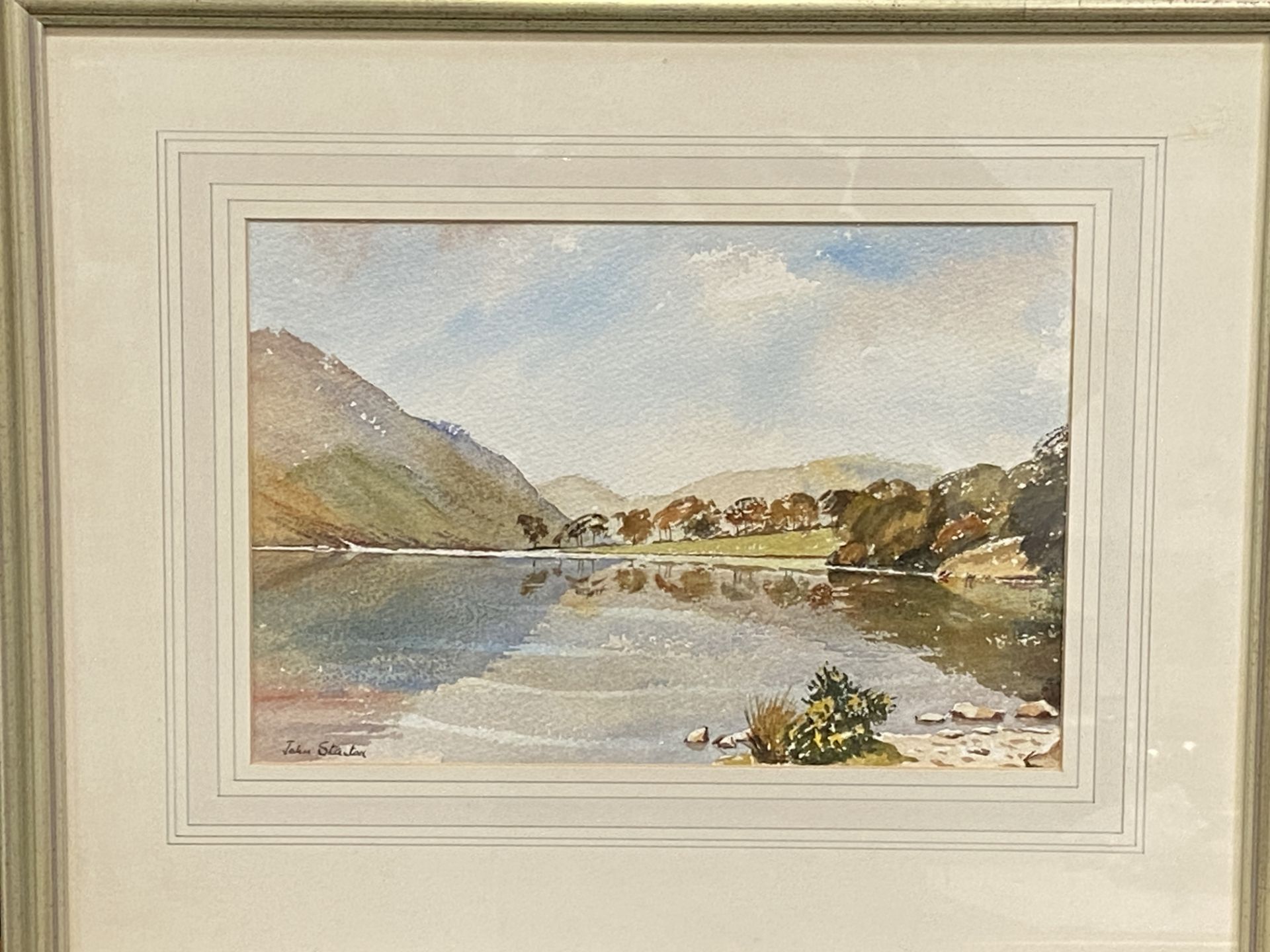 Framed and glazed watercolour signed John Stanton - Bild 4 aus 4