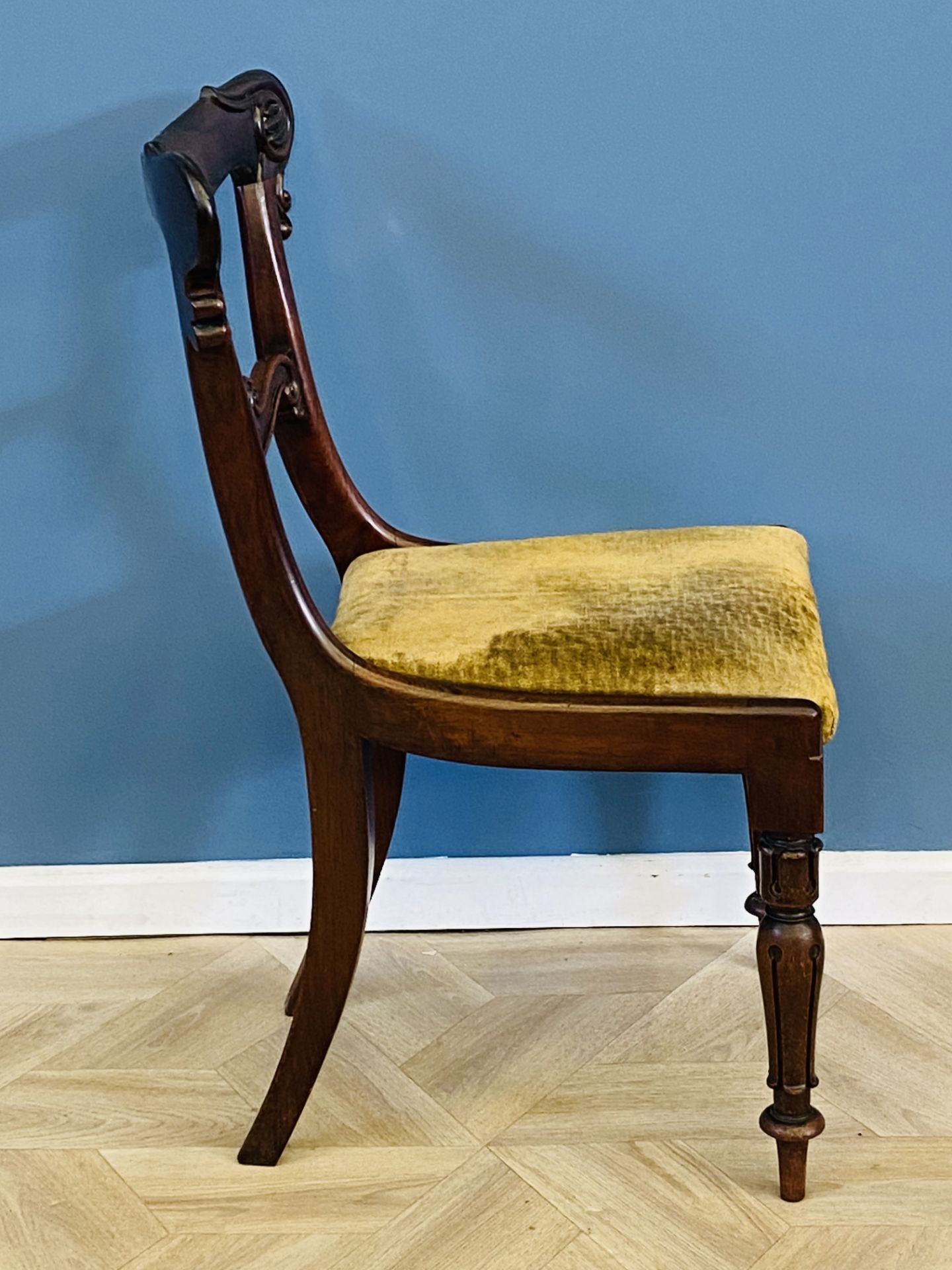 Set of four William IV rosewood dining chairs - Image 7 of 8