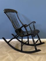 Black painted Swedish rocking chair