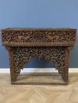 19th century carved Anglo Indian hardwood planter