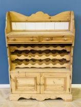 Pine wine cabinet