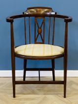 Edwardian mahogany tub chair