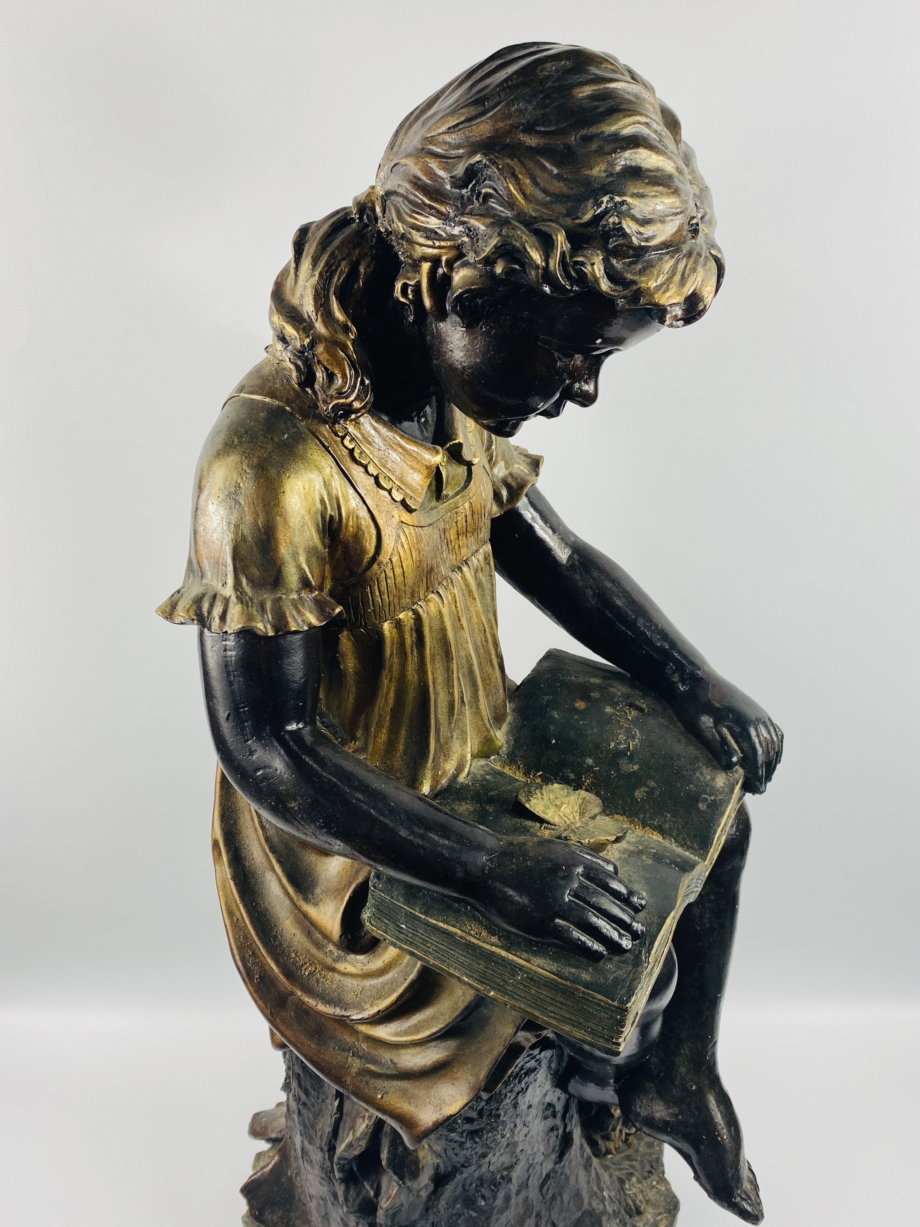 Bronze painted plaster figure - Image 11 of 13