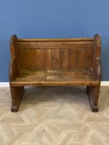 Victorian pine church pew