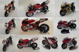 A Signed Collection of Ten 1:12th Scale Minichamps Motorbikes