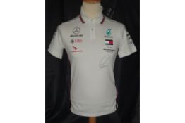 Official Mercedes AMG Petronas Tagged Sir Lewis Hamilton-Signed Shirt