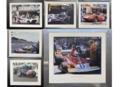 Six Large Motor Racing Photographs From the 1960s and 1970s