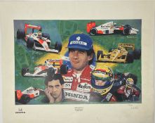 Ayrton Senna ‘The Honda Years’ Print by Andrew Kitson
