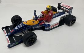 Taxi for Senna: 1:12th Scale Williams FW14 Model with a Plaque Signed By Nigel Mansell CBE