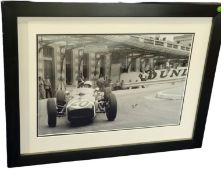 Sir Stirling Moss Pictured in His Lotus 18 at Monaco in 1961