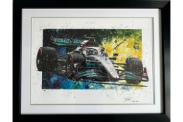 George Russell-Signed Mercedes AMG F1 W13 Limited Edition Print   
